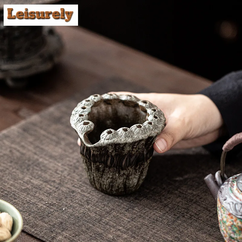 210ml Lotus Pod Tea Pitcher Pour Tea Cha Hai Dispenser Justice Cup Flower Tea Fair Mug Chinese Tea Set Decoration Supplies Craft