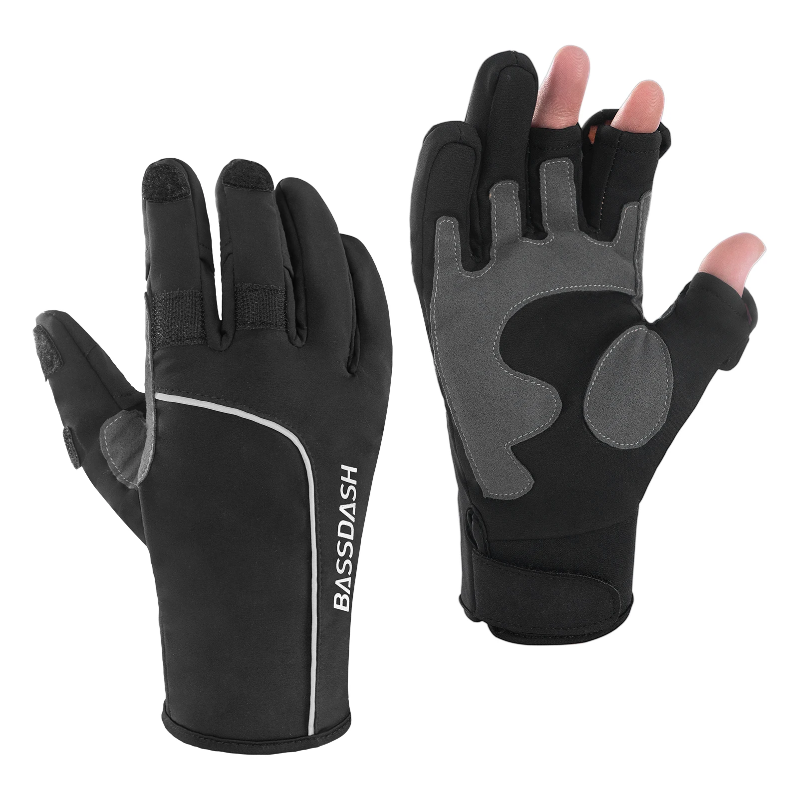 Gants RockBros Demi-doigt Noirs - Polyester/Lycra - Unisexe, Compatibles Tactiles