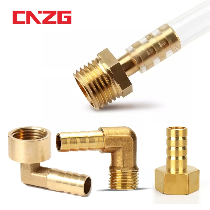Pagoda Connector 6 8 10 12 14mm Hose Barb Connector Tail Thread 1/8 1/4 3/8 1/2 BSP Thread Brass water pipe fitting