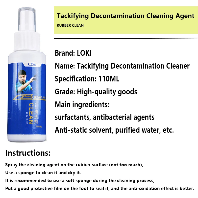 Original LOKI Raytheon Table Tennis Rubber Cleaner Table Tennis Bat Liquid Thickening Cleaning Decontamination Maintenance Set