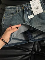 Women's Blue A-line Denim Skirt Y2k Jean Shorts Skirts Harajuku 90s Vintage Mini Cowboy Skirt 2000s Fashion Clothes Summer 2024 - Image 2