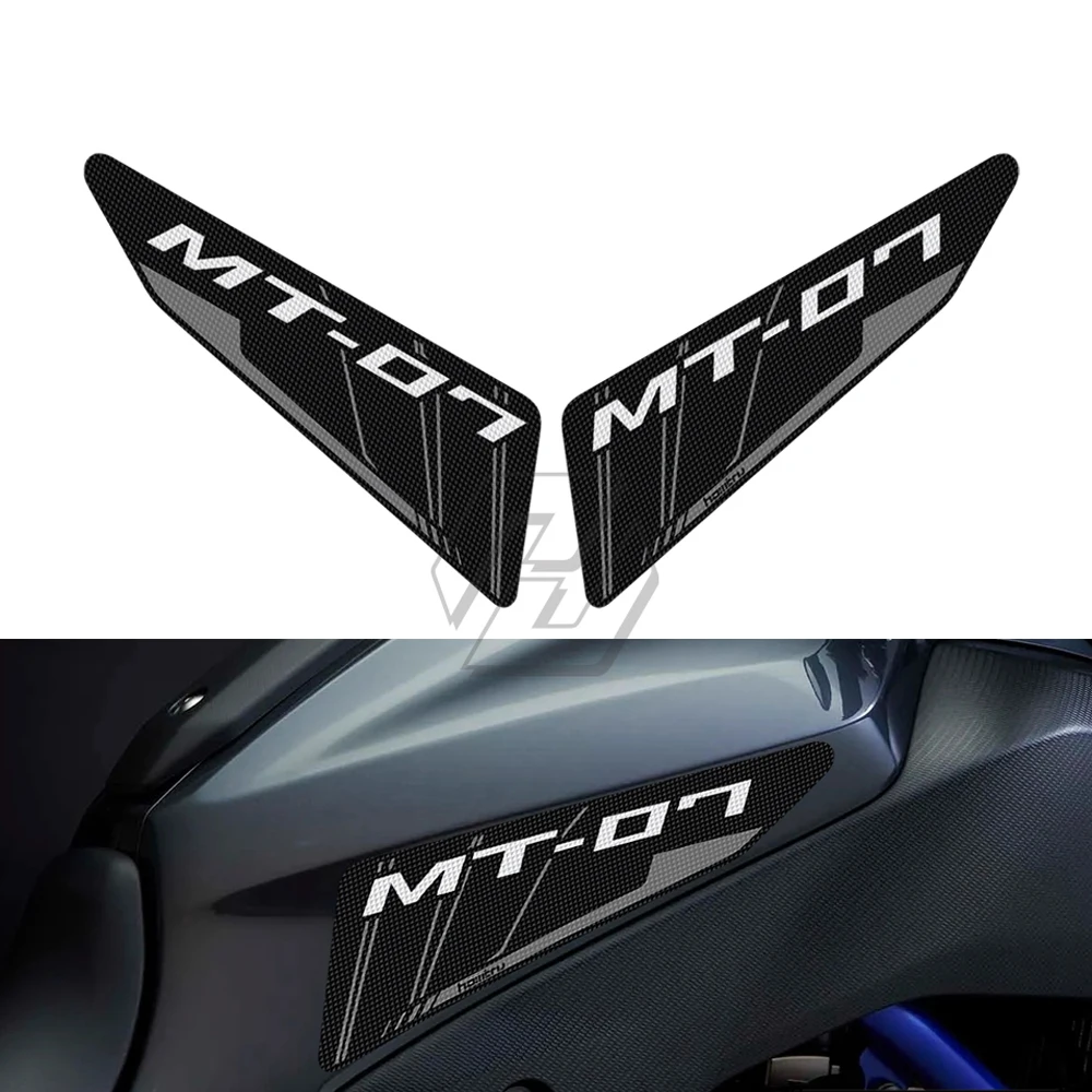 

Motorcycle Tank Pad Protector Sticker Decal Anti-slip Gas Knee Grip Tank Traction Pad Side For Yamaha MT-07 2014-2017