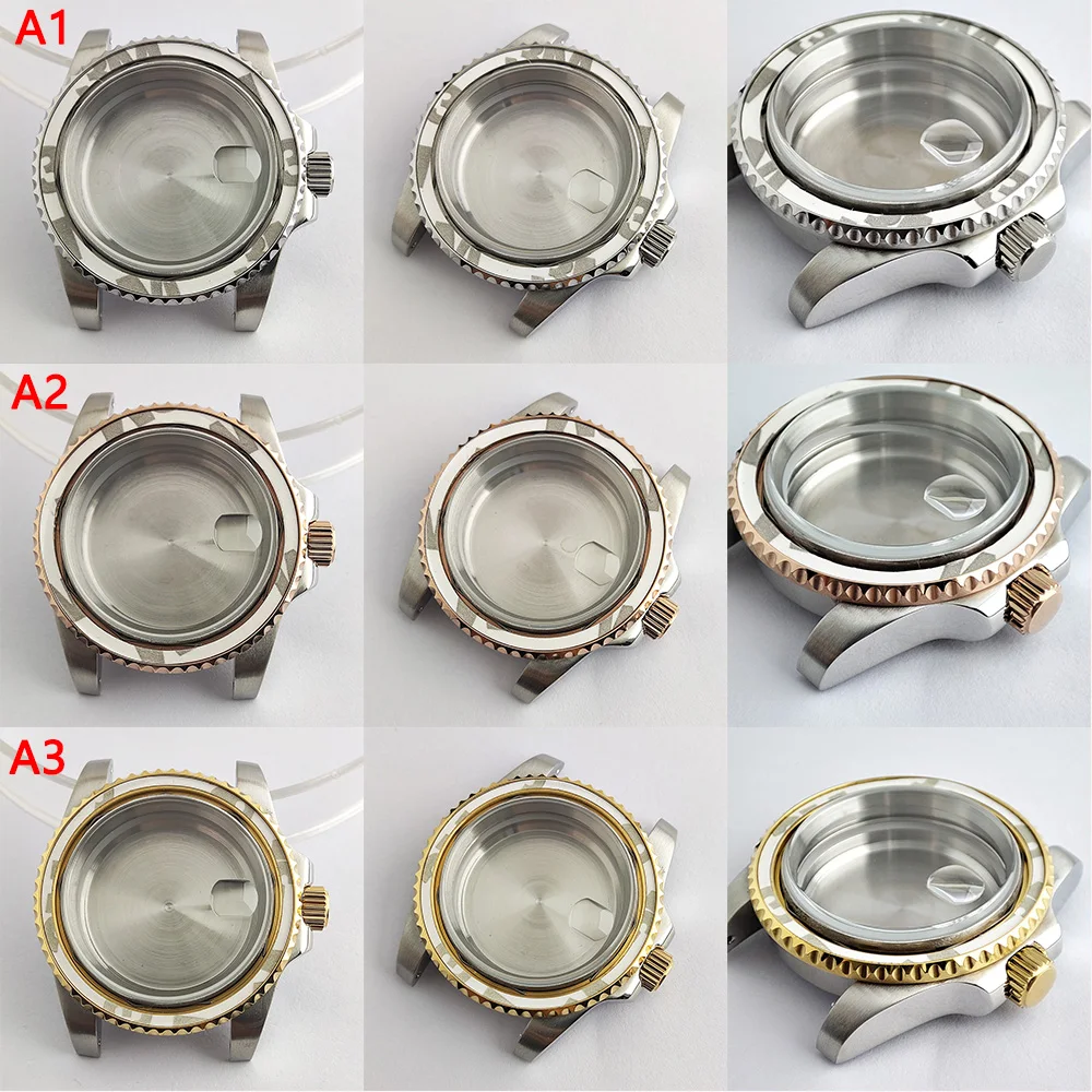 NH35 Case 40mm Mens Stainless Steel Case Sapphire Glass Water Resistant ...