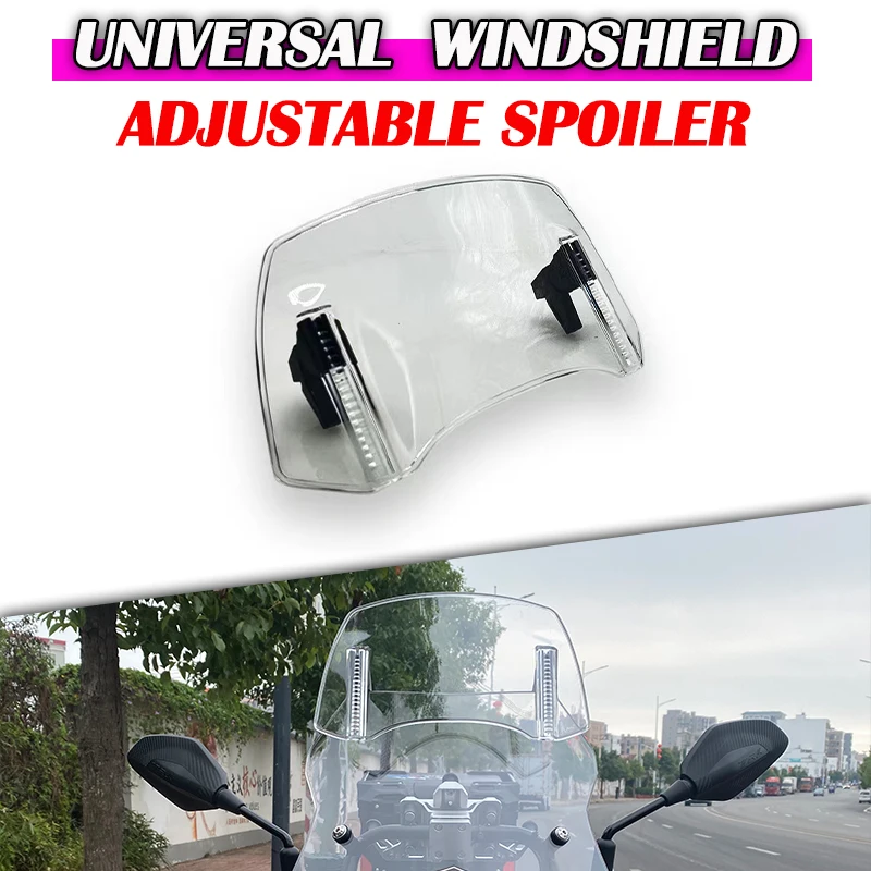 

K1200GT C400X Universal Motorcycle Windshield Extension Adjustable Spoiler DeflectorFit For BMW R1200RT R1200RS R1250RT R1250RS