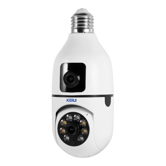 KERUI 6MP Dual Lens WiFi IP Camera 5G Wireless E27 Bulb Camera PTZ with Auto Tracking Surveillance Camera for Home Monitoring 3