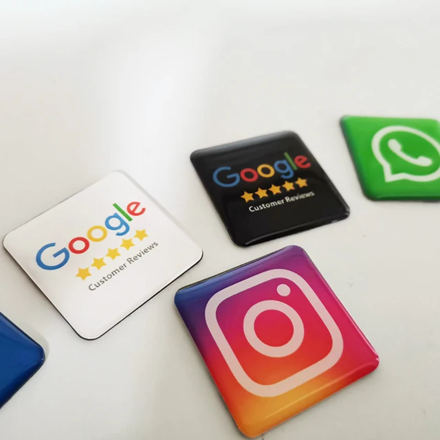 NFC Social Media Epoxy Sticker  for Google Review Instagram Facebook Card Waterproof 6
