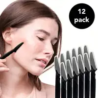 12pcs Eyebrow Razor Shaper Shavers Trimmers For Women And Men Face Hair Removers Multipurpose Exfoliating Face Razor Black 2