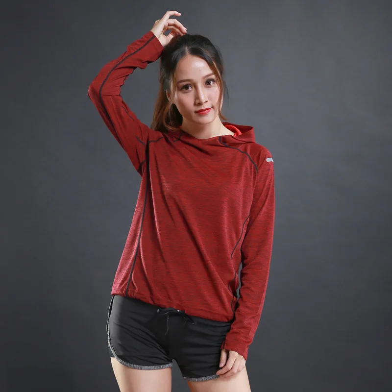 Women Fitness Gym t Shirt Quick Dry Sport Running t-Shirts Long Sleeve Bodybuilding Top Elastic Training Yoga Shirt Gym Clothing 2