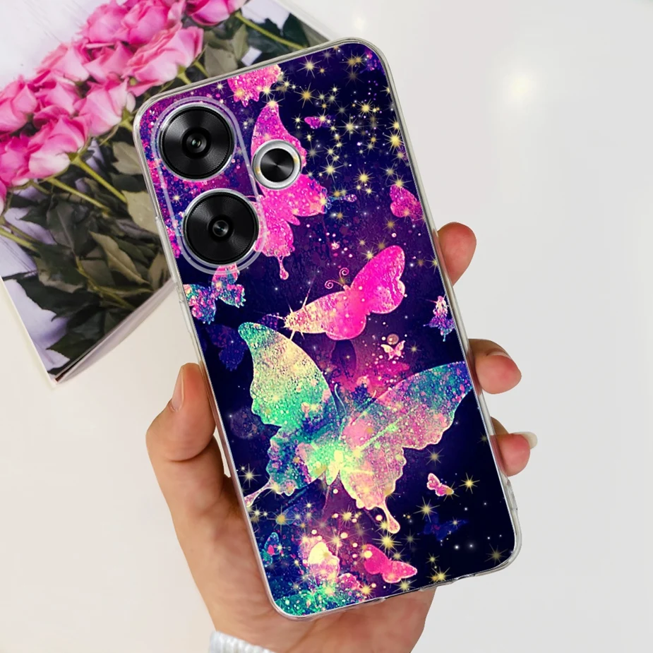 Stylish Painted Soft Silicone Phone Case - 6.79'' Protective Back Cover