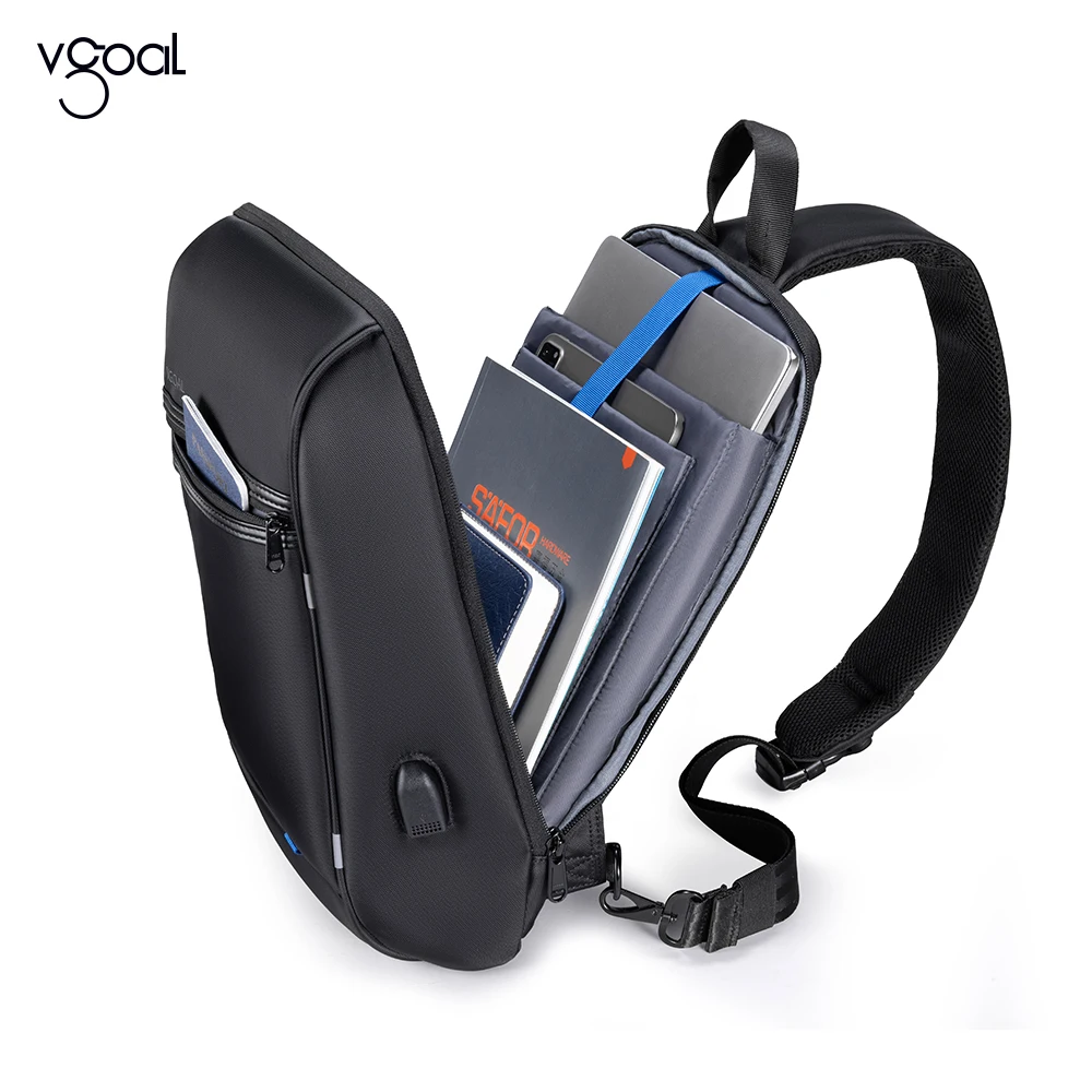 Vgoal Single Shoulder Backpack Men Small Backpack Waterproof Laptop 14 inch Mini School Bags for Boys