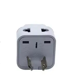 Universal AU Plug Adapter, Dual-Socket Converter for International Travel, 10A, White/Black
