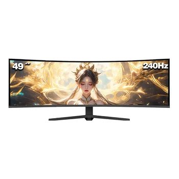 Ultra Wide 49-Inch Curved PC Gaming Monitor 240Hz 5K PBP HDR High Resolution for Rapid Desktop Transportation