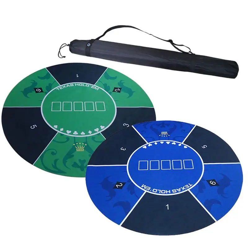 

120cm Round Texas Hold'em rubber mat tablecloth table mat tablecloth table mat mud multifunctional silencer game cloth rubber
