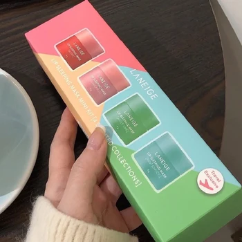 Laneige دونات بلسم ترطيب مرآة ملمع الشفاه الفراولة التوت الشوكولاته الصقيل رائحة أحمر الشفاه زيت الشفاه الشفاف ماكياج 1