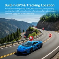 Caméra embarquée avant et arrière 4K KAWA D7, enregistreur vidéo 4K WiFi6, mini caméra arrière DVR pour voiture, commande vocale/application, dashcam 3