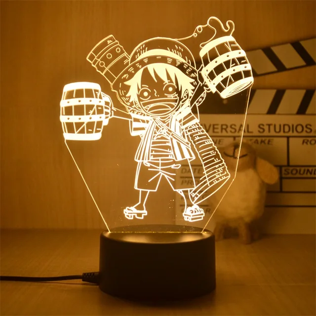 Lampe LED One Piece Luffy Veilleuse 3D 26