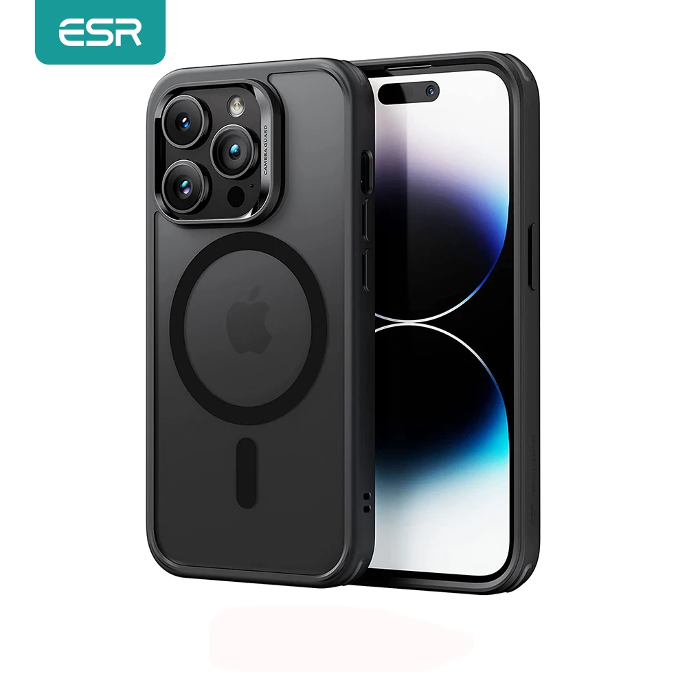 ESR for iPhone 15 Pro Max Case, Full Body Shockproof for MagSafe,  Ultra-high Hardness Protection, Magnetic Phone Case for iPhone 15 Pro Max,  Shock Armor Kickstand Case (HaloLock), Clear 