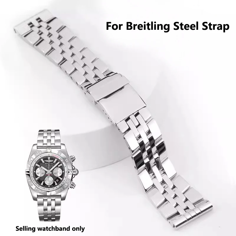 316L Stainless Steel Watch Band 20Mm 22Mm 24Mm Bracelet For Breitling Watch Strap For Avenger Navitimer Superocean Belt