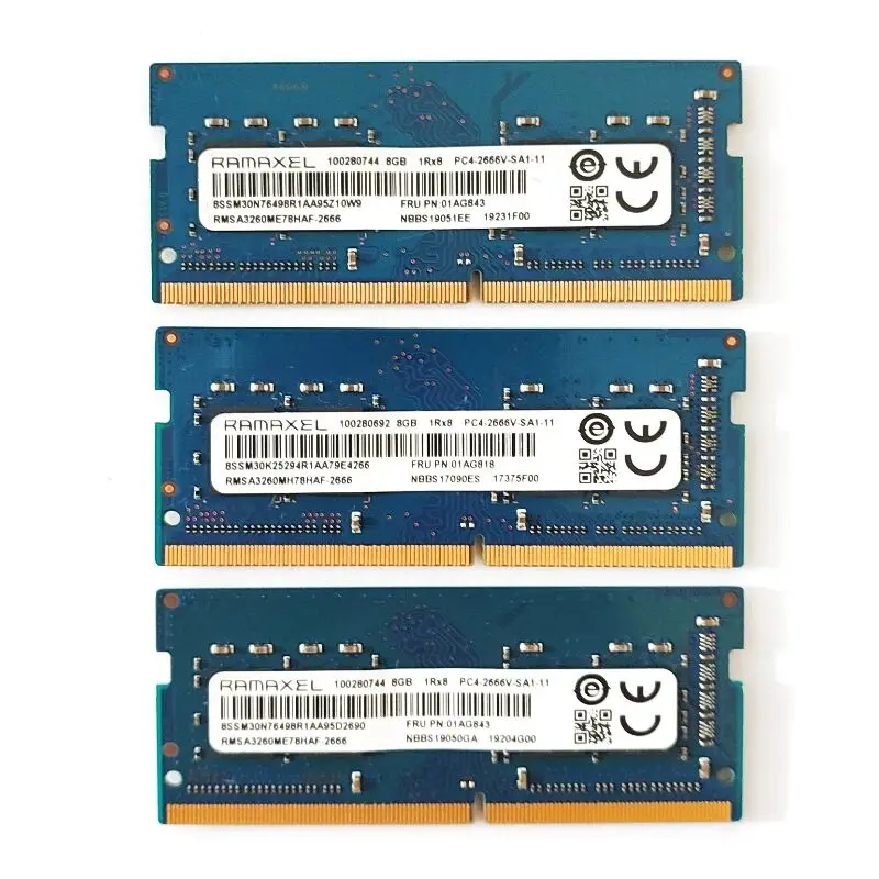 

RAMAXEL RAMS DDR4 8GB 2666MHz Laptop memory ddr4 8gb 1RX8 PC4-2666V-SA1-11 SODIMM 1.2V 260PIN