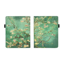 Slim Smart PU Leather eReader Case with Auto Sleep/Wake & Hand Holder, 7.8 inch Protective Shell (Plum Blossom)
