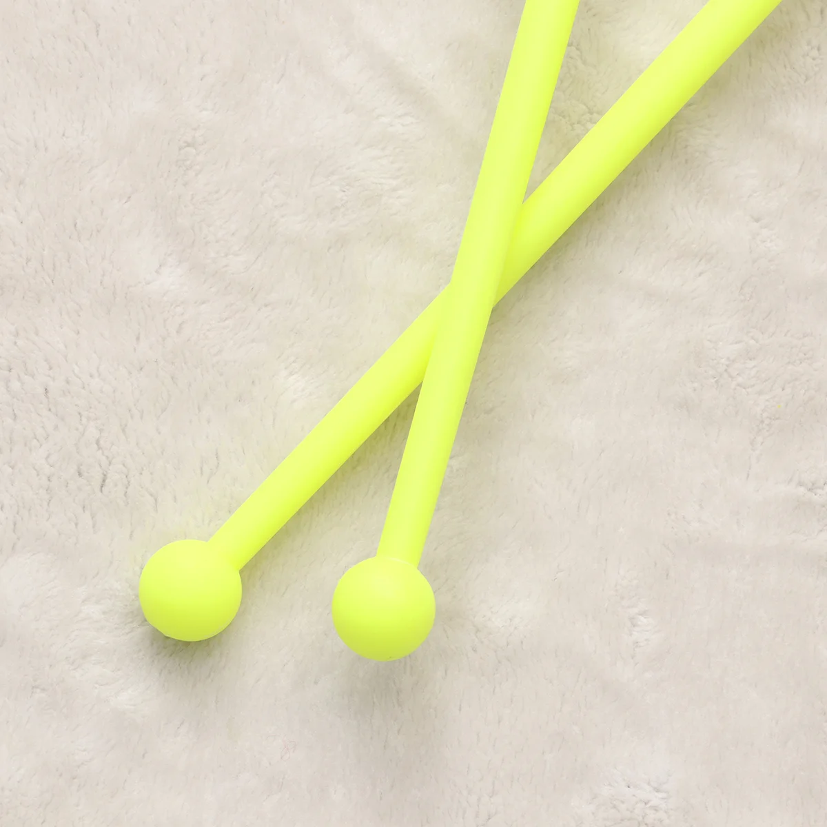 1 Pair Rhythmic Gymnastics Dancing Rod Artistic Dancing Fitness for Dancer and Men Yellow
