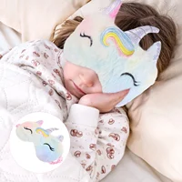 Plush Eye Mask Cover for Sleeping Comfortable Adorable Breathable Kid Practical Unicorn Shade Shadow 2