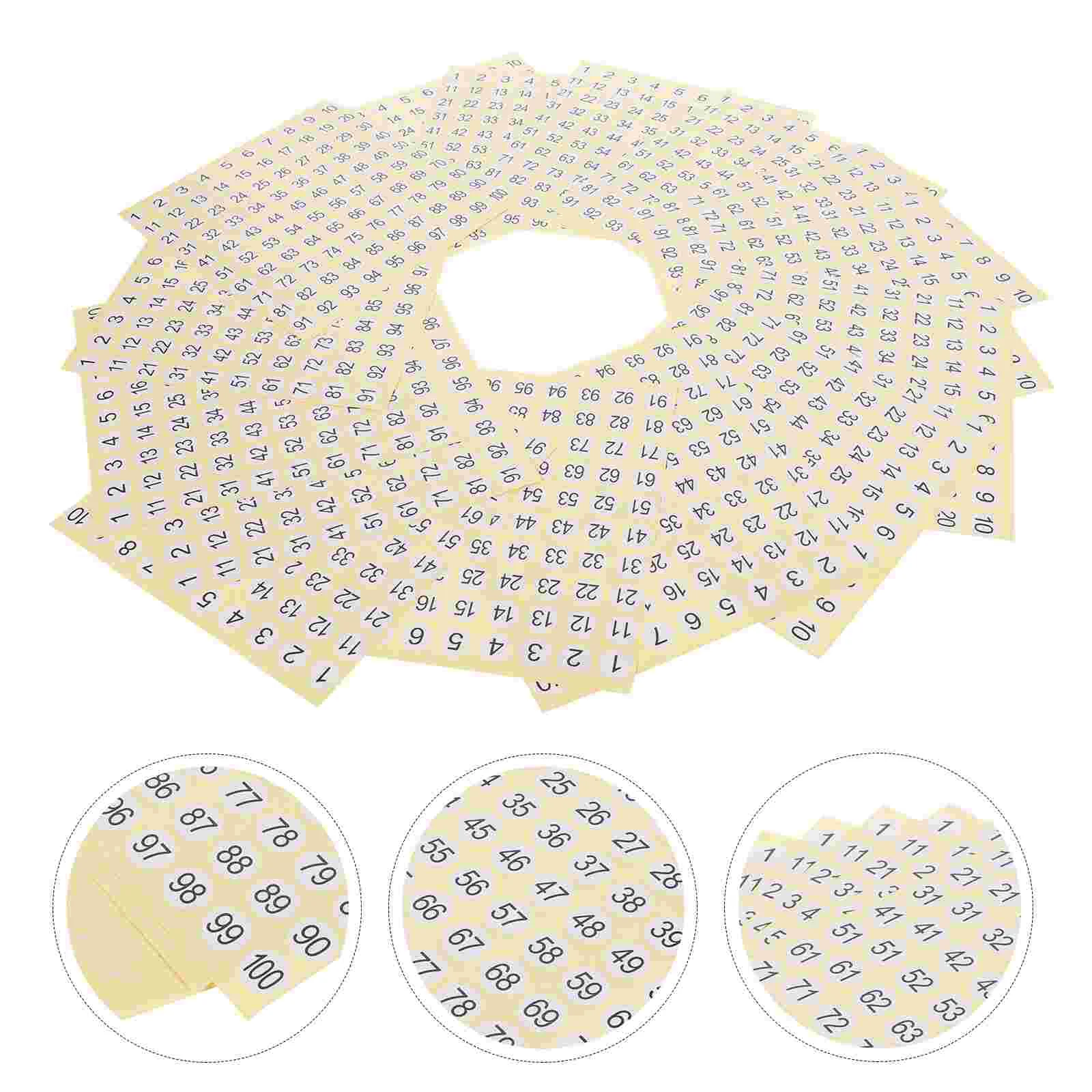 

15 Sheets Labels Number Sticker Applique Numbered Stickers for Office Classroom Decals Organizing Classification
