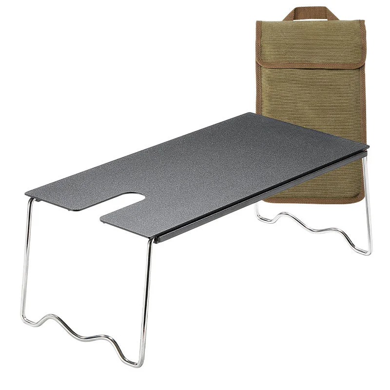 

Портативный стол из алюминиевого сплава, матовый плоский стеллаж для хранения, внешний чайный столик