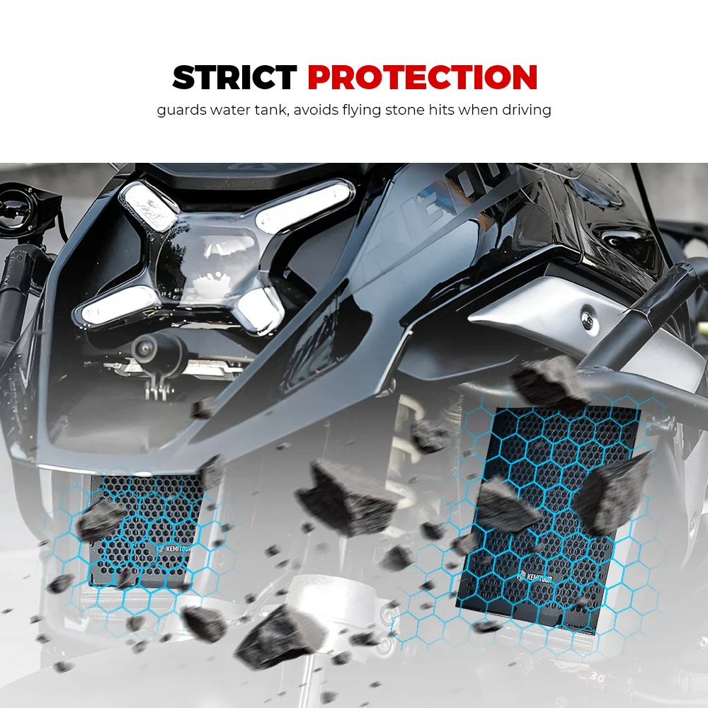 Premium Radiator Grille Guard Cover - Adventure Series Radiator Protector Parts