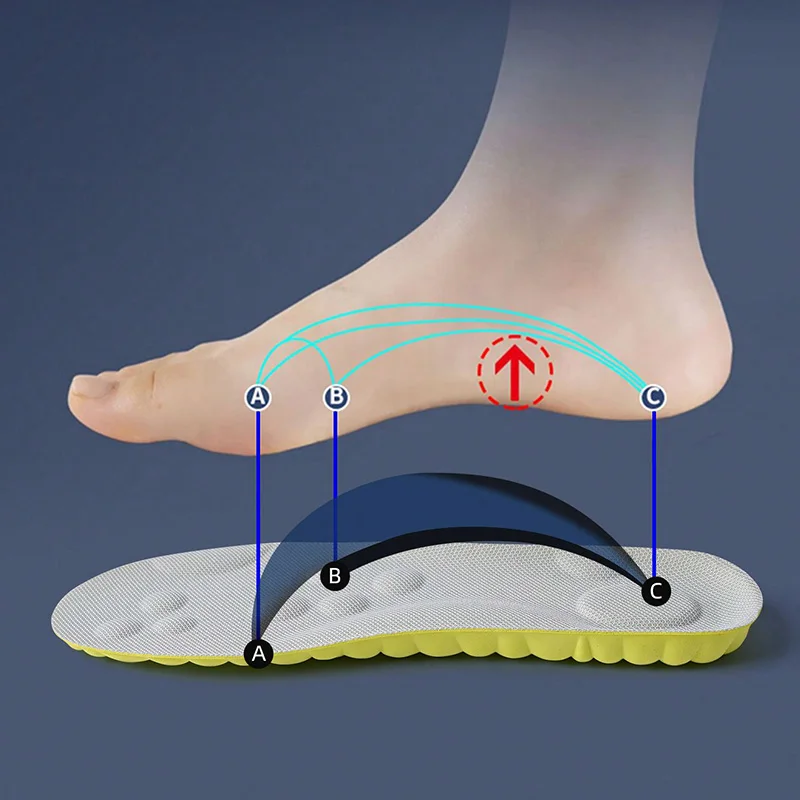 1Pair 2Pairs 4Pairs High Elasticity Latex Sport Insoles