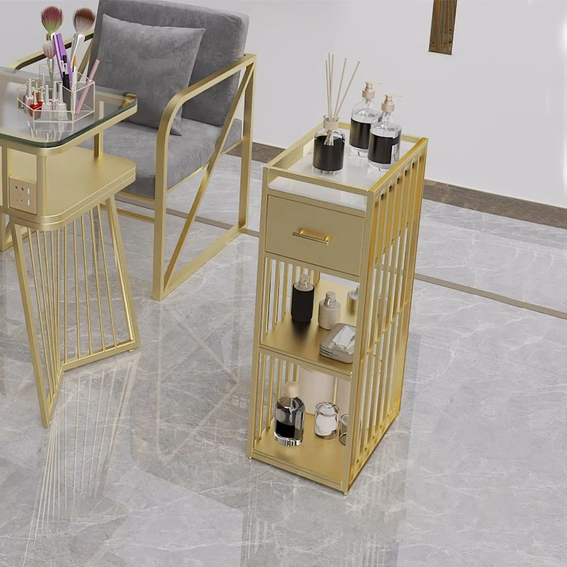 Beauty Products Stainless Steel Salon Trolley Beauty Carts for Nail Equipment Tools Storage Hair Trolley