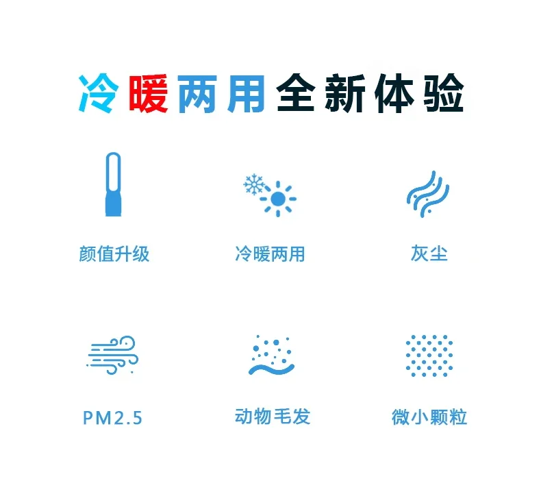 Description Picture 3 of item220V German SKTWO Bladeless Fan, Floor-standing Cold and Warm Air Purifying Fan for Home with Ionic Function