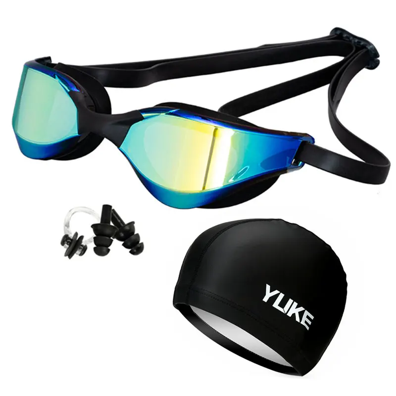 Swimming Goggles Silicone Waterproof Plating Double Anti-fog Uv Men Women Lens Pool Eyewear