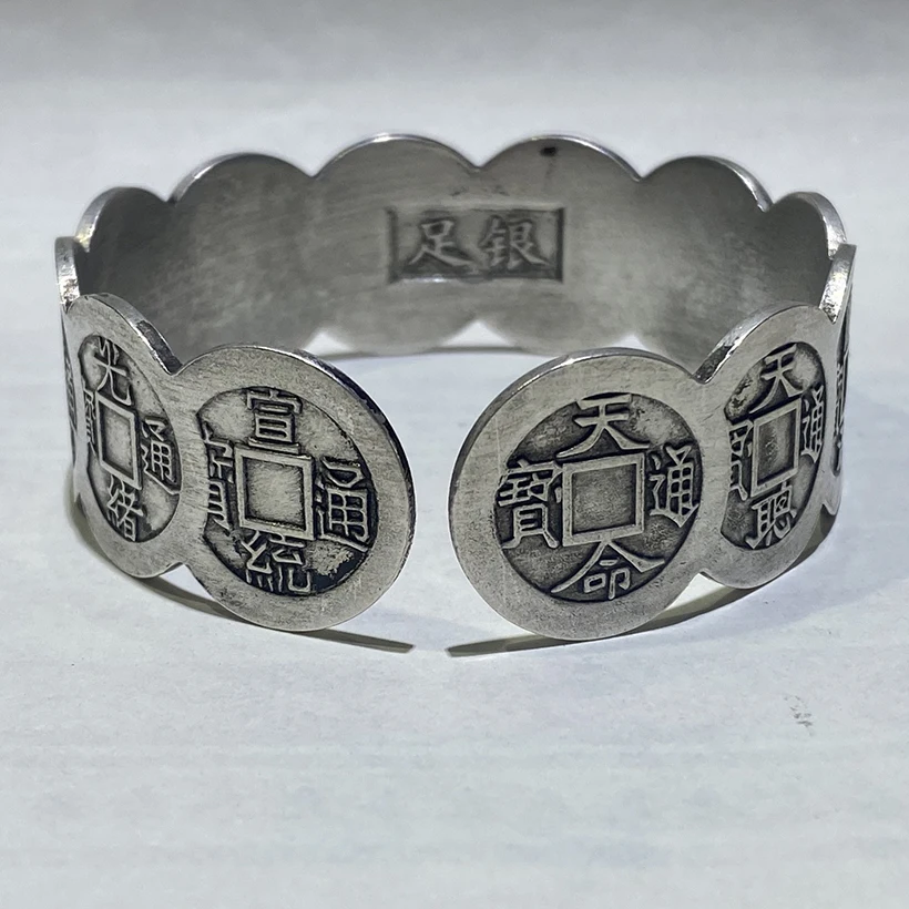

Copper Collection: White Copper, Qing Dynasty Twelve Emperors Bracelets, Personalized Men's Accessories