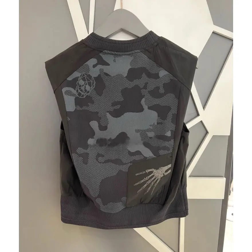 AMAZINGCRE New Women's Golf Clothing Fashion Camouflage Sleeveless Knitted Vest Outdoor Sports Slim-Fit Skinny Top