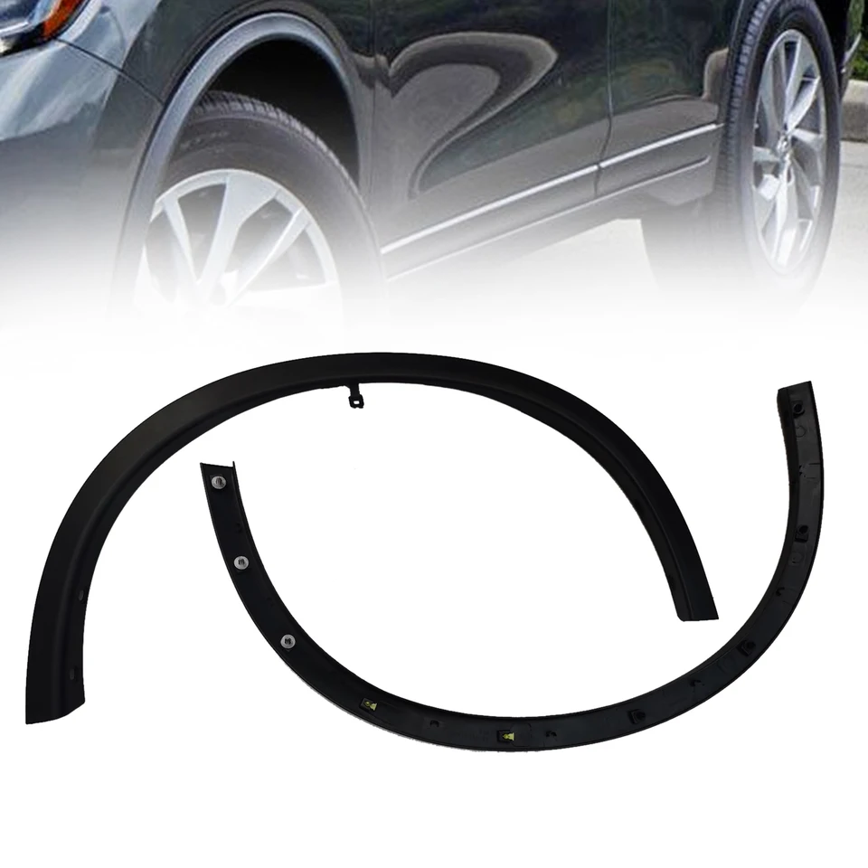 Fronimo Front Fender Flare Trim Set For Nissan Rogue 2014-2017 - Left & Right Pair, Black Plastic, OEM 638609TA1A & 638619TA1A - View #3