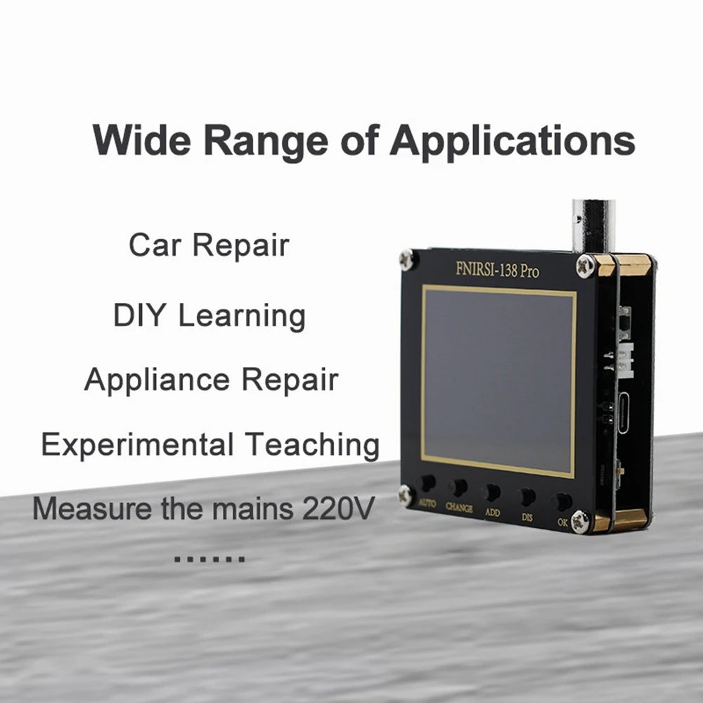 Digital Oscilloscope FNIRSI 138 PRO Handheld Oscilloscope Digital 2.5MSa/s 200KHz Analog Bandwidth Support AUTO 80Khz PWM
