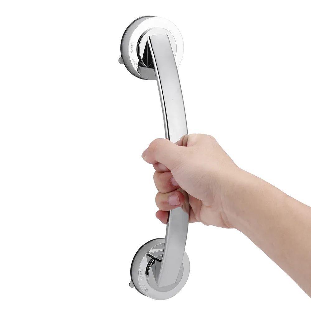 Shower Anti-Slip Handrail With Suction Cup No Drilling Safety Handle For Old People Bathroom Bathtub Glass Door Grab Bars