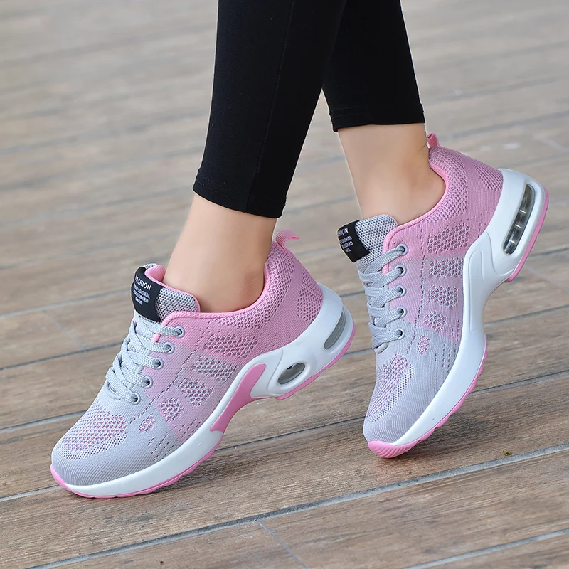 New oversized women's shoes, mesh breathable sports shoes, women's soft sole air cushion shoes, casual running shoes trend
