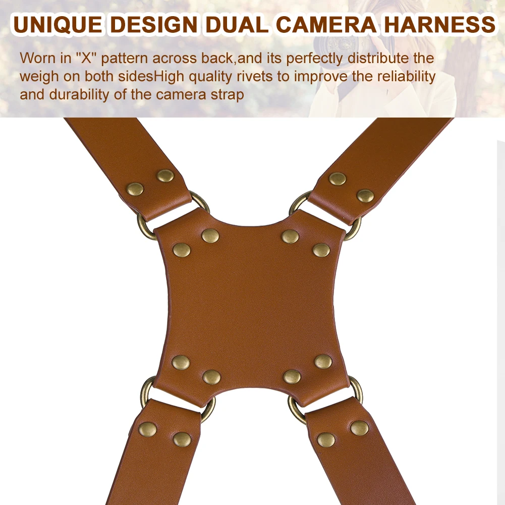 Professional Dual Camera Harness - Adjustable Shoulder Strap