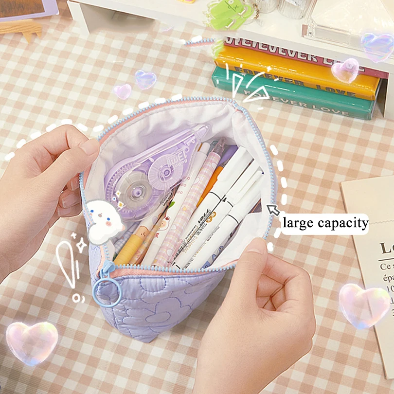 Pencil Cases For Girls Trousse Scolaire Large Capacity Korean Stationery  Soft Bag Estojo Escolar Pen Case Astuccio Pencil Pouch