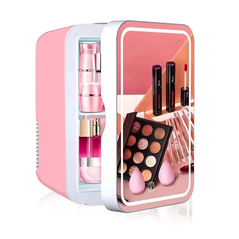 

New 8L Desktop Small Cosmetics Refrigerator Bedroom Office Car Dorm Compact Cooler Warmer Mini Beauty Makeup Skincare Fridge