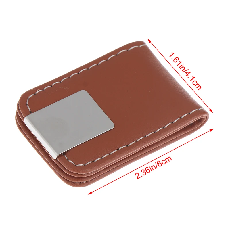 Hot Money Clip Wallet Slim Men Women Vintage Strong Magnet Money Clip PU Leather Pocket Clamp Credit Card Cash Case Holder 6