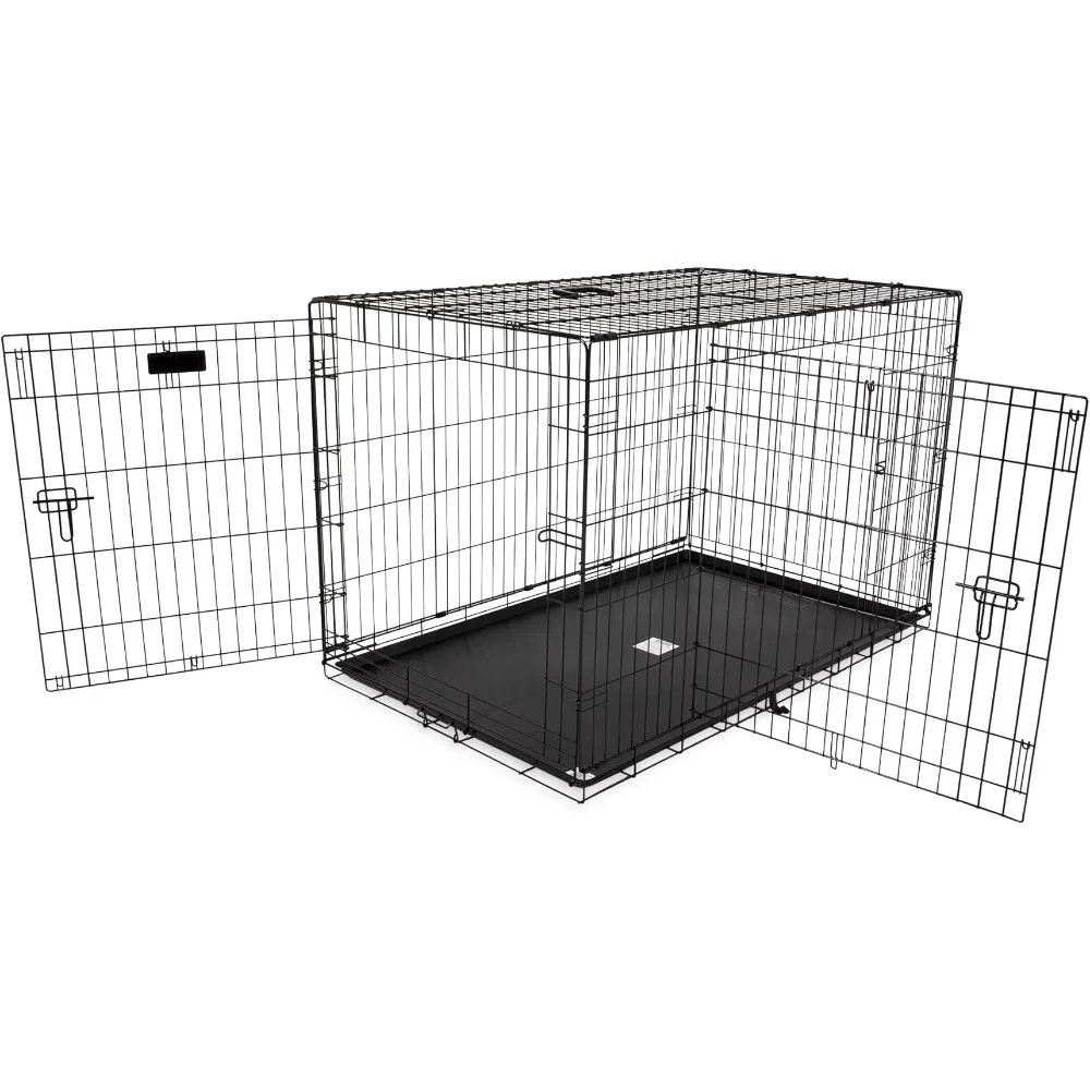 

Pet Products Two Door Great Crate Wire Dog Crate, 48 Inch, For Pets 90-125 lbs, With 5-Point Locking System,Dog Supplies