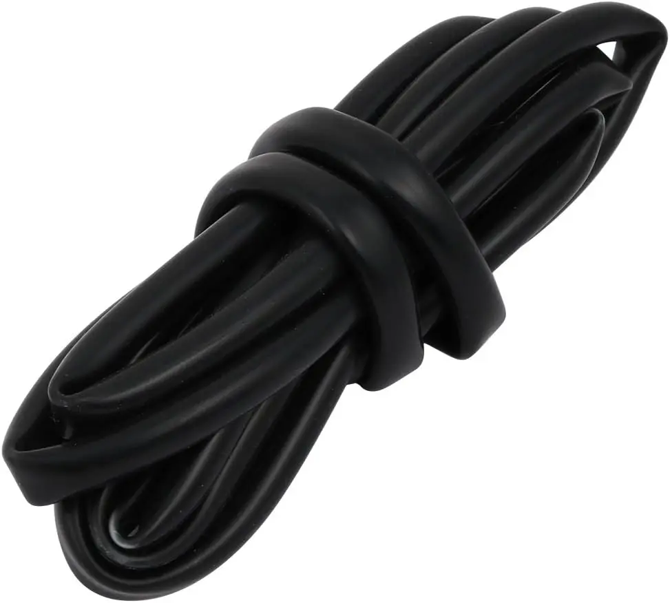 

6mmx8mm Heat-Resistant Silicone Rubber Tube Hose Pipe Black 2M Long