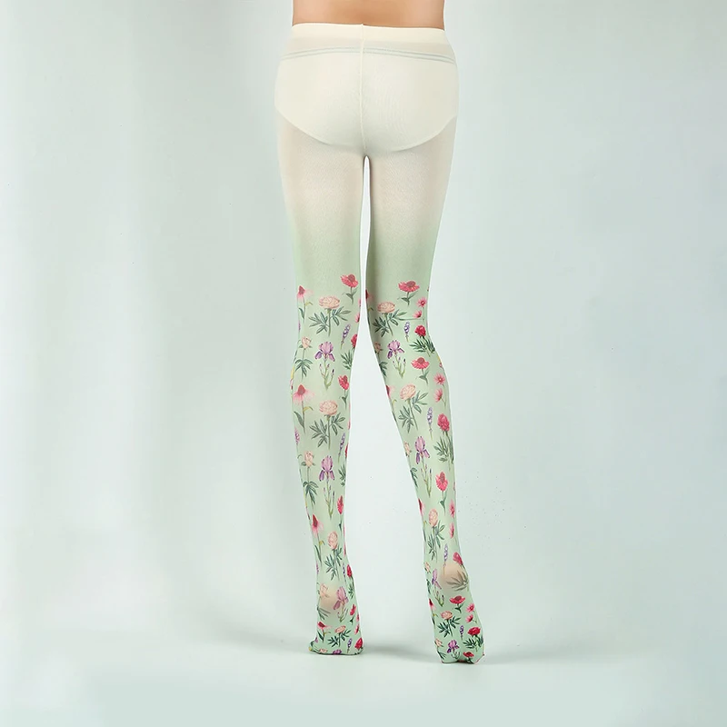 Frauen sexy Strumpfhosen stilvolle y2k japanische Harajuku abstrakte Druck Strumpfhosen Nachtclub Party Strümpfe Lolita Tattoo Strumpfhosen – Detail 6