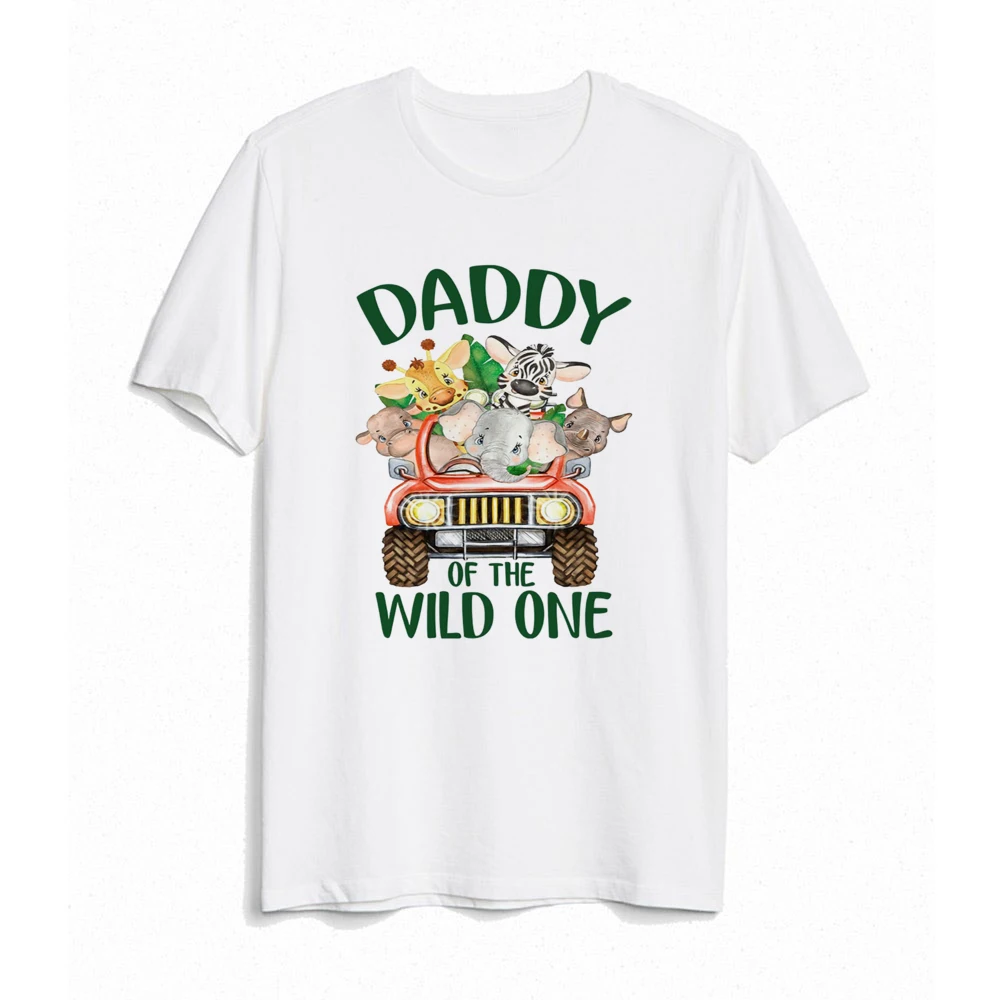 Baby Wild One Family Matching Outfit Jungle Party Dad Mom Sister Brother Baby Look Clothes T-shirt One Birthday Family Shirt Top 4