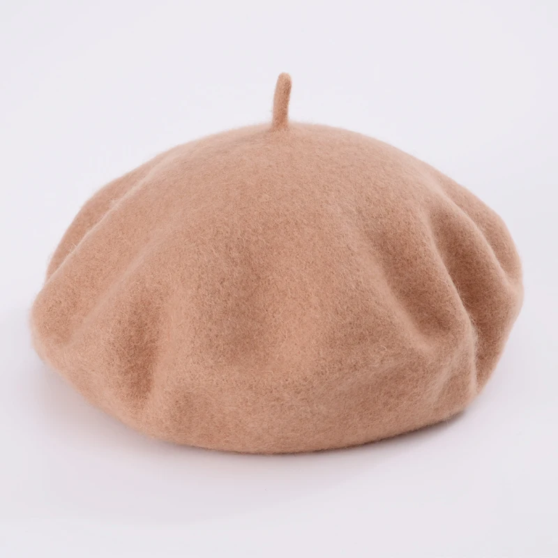 2 to 8 years old kids wool beret autumn winter black red berets girls painter hat