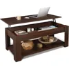 47'' Espresso Lift Top Coffee Table with Hidden Storage Compartment & Lower Shelf, Table Design for Living Room 1