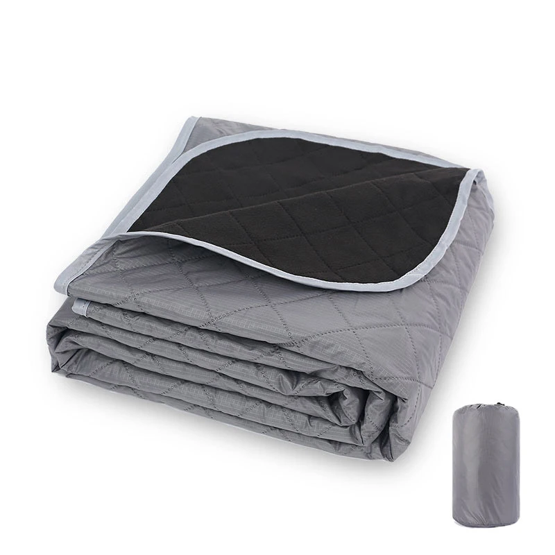 Winter Outdoor Polar Fleece Camping Blanket Waterproof Moisture-proof Picnic Mat Thickened Portable Camping Picnic Travel Mat 6